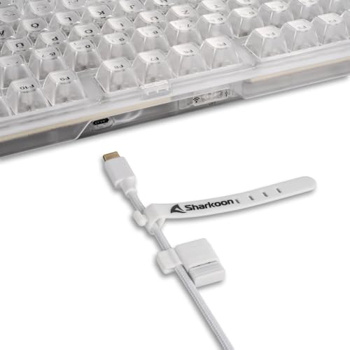 Sharkoon Crystal Shark RVB, Blanc Clavier Mécanique Translucide PC - 6