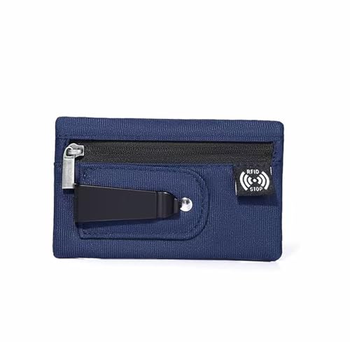 Image of RFID Hidden Clip Stash Money Belt - Ultra Thin Anti-Theft Travel Pouch with Credit Card Slots for Women /Men, Perfect for International Travel, Daily Commute & Outdoor Activities (Deep Blue)