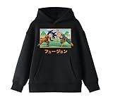 Bioworld Gohan & Trunks Fusion Boy's Black Sweatshirt-Medium