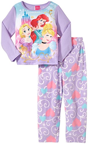 Disney Little Girls' Princess 2-Piece PJ Set (Toddler) - Purple - 2T