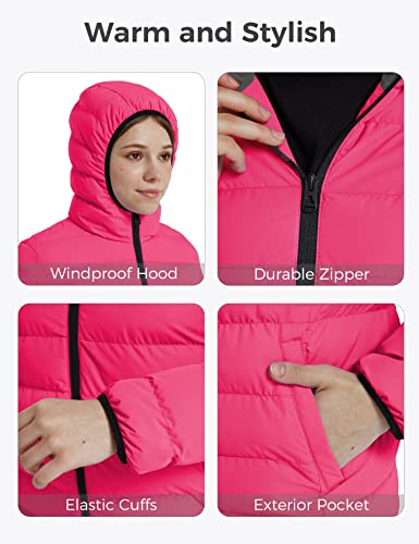 Wantdo Little Kids Girl's Insulated Puffer Coat Waterproof Warm Padded Jacket For Boys With Hood Red 6-7 #TOP5