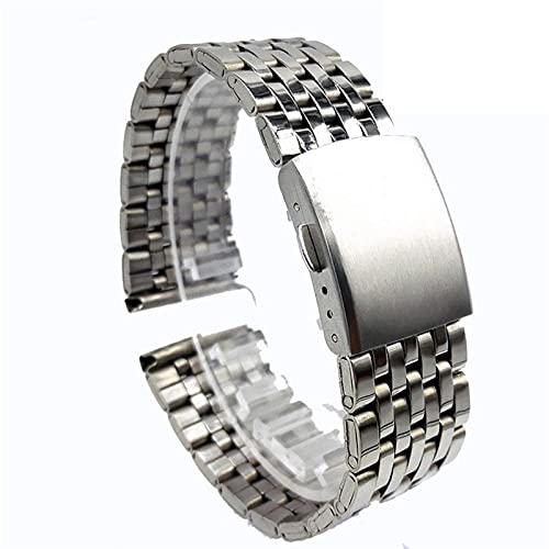 Bracelet de montre 18mm 20mm 22mm pour homme avec boucle déployante acier