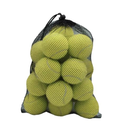 DYNWAVE 20Pcs Tennis Balls Training Balls Exercise Workout 64 mm Dia Practicing Elastic Balls Wear Resistant for Tennis Enthusiasts, Yellow