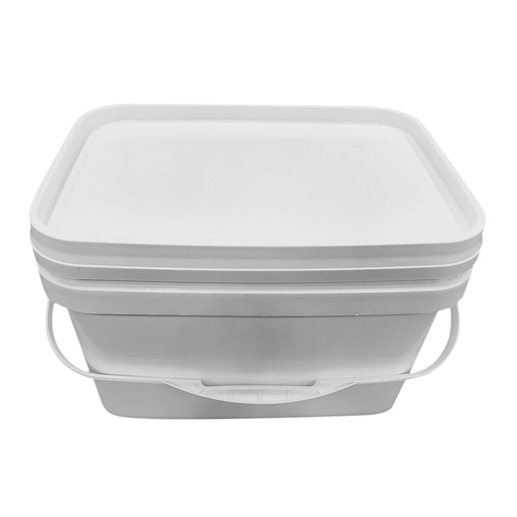 Alipis Secchio di Vernice Bianco da 10l con Coperchio e Manico, Contenitore in Pp Leggero e Multifunzionale per Pittura e Stoccaggio