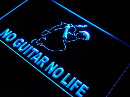 ADVPRO j548-b No Guitar No Life Music Rock n Roll Light Sign