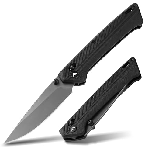 FLISSA フォールディングナイフ 折りたたみナイフ アウトドアナイフ D2鋼ブレード G10ハンドル 全長19.5cm アウトドア DIY 登山 キャンプ 防災 釣り