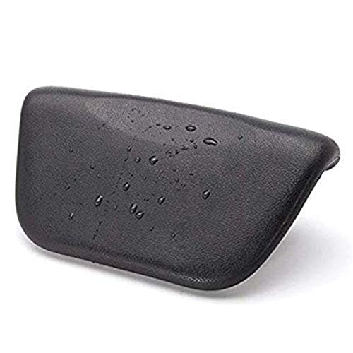 SCJS Hot-SPA Bath Tub Almohada Cojín de baño de Poliuretano con ventosas Antideslizantes, reposacabezas ergonómico de SPA para el hogar para relajar la Cabeza, el Cuello, la Espalda y (Color: Neg