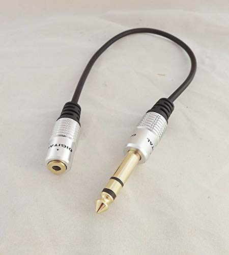 Cable audio Jack 6.35mm macho a 3.5mm hembra 30 cm miniatura 2