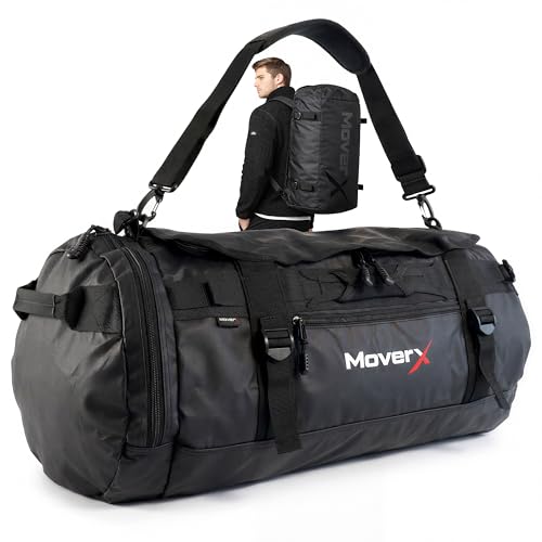 Image of MoverX 60L Hiking Backpack, Gym Bag, Camping Rucksack, Trekking Waterproof Backpack, Holdall Duffle Bag, Travelling Large Rucksack, Festival Sports Outdoor Cycling back pack for Women Men, Black