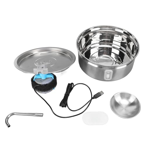 Fuente de agua automática de acero inoxidable para gatos 3.2L
