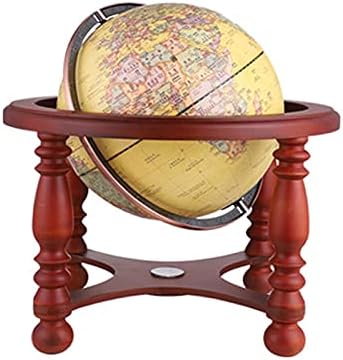 Globes Four-Legged 3D Three-Dimensional Relief Retro Globe Table Lamp Ornaments 32cm Large Ornaments with Compass Geographic Globes (Size : 30CM) (OneColor 30CM)