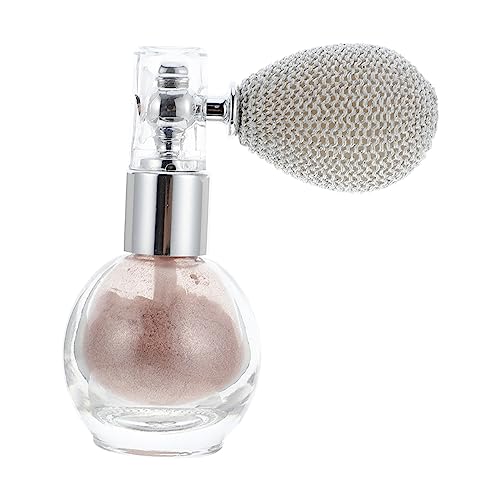 FOMIYES Spray De Polvo Iluminador Corporal Miniatura Botella De Purpurina Recargable Para Maquillaje Brillante Fiestas y Eventos Efecto Shimmer Duradero Seguro y Práctico