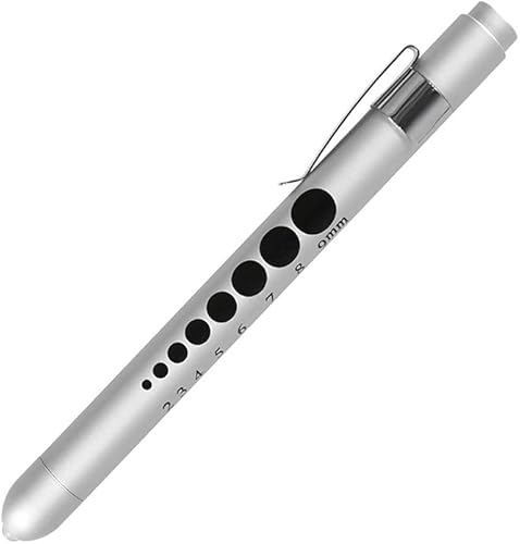 Vista 36 de Aokin Luz médica para enfermera, médico, linterna médica reutilizable LED con medidor de pupila y regla, luz blanca, morado