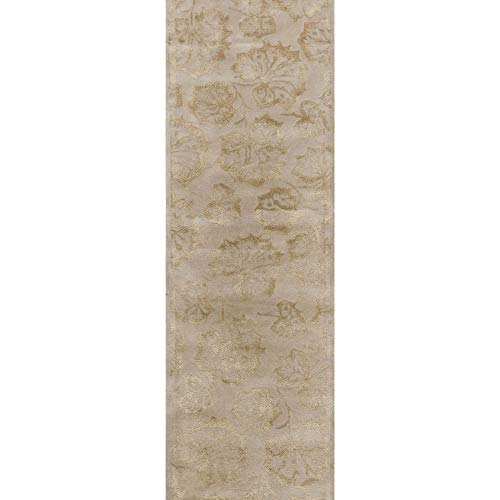 Martha Stewart Collection By Safavieh 3'9" X 5'9" Toffee Msr3260D Handmade Geranium Leaf Wool & Viscose Accent Rug #TOP1