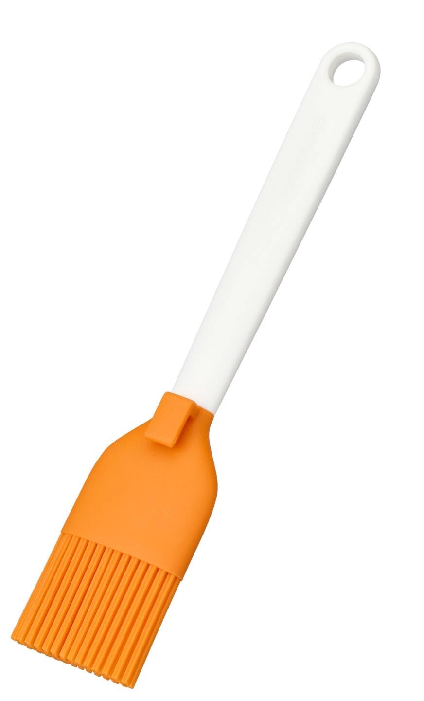 Fiskars Silicone Brush, Length: 19 cm, Synthetic Material/Silicone, Orange/White, Functional Form, 1023614
