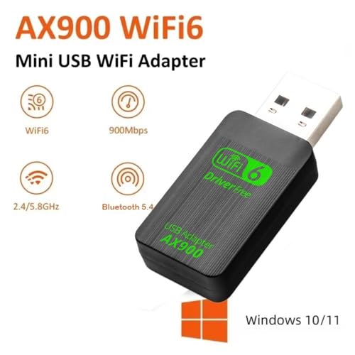 Image of AX900 WiFi 6 USB Adapter, 900Mbps Dual Band 2.4GHz /5GHz Wireless Dongle with Bluetooth 5.3, MU-MIMO, WPA3 Security for PC /Laptop /Desktop, Windows 10 /11 Compatible
