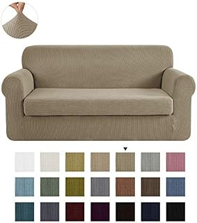 CHUN YI Stretch Sofa Slipcover 2-Piece Couch Cover Furniture Protector, Settee Coat Soft