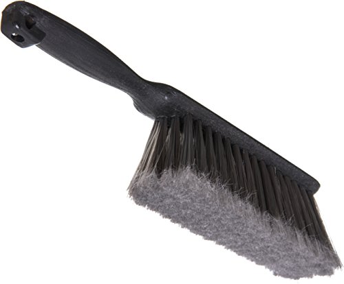 Image of SPARTA Flo-Pac Bench Brush with Flagged Bristles, Small Counter Broom with Handle for Cleaning Smooth Surfaces, 8 inch, 12 Count, Gray