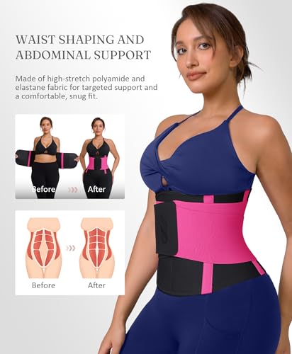 FeelinGirl Neoprene Waist Trainer Belt for Women Waist Cincher Trimmer Adjustable Hook Loop Faja Tummy Control Slimming3