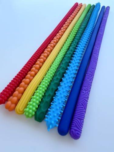 Sensory Fidget Sticks for Kids – Textured Silicone Fidget Toy, Flexible Twist & Bend Sensory Toy for Fine Motor Skills, Preschool Learning, Travel Activity, Classroom & Quiet Play - Image 4
