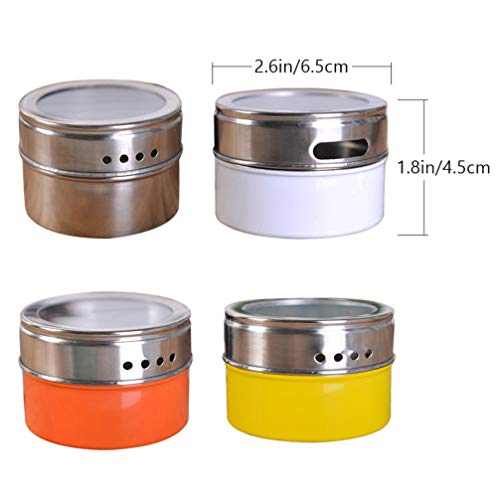 Hemoton 4 Unidades de Aço Inoxidável para Temperos Latas de Temperos Recipientes de Temperos Garrafa
