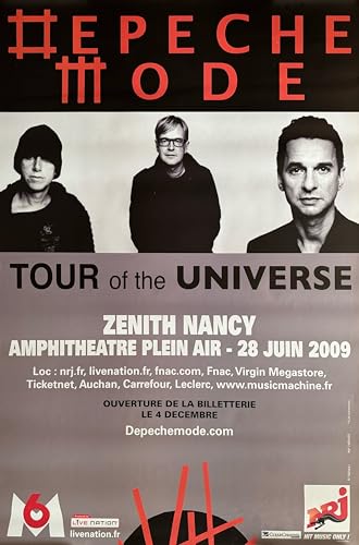 Poster Depeche Mode 80x120 cm Tour Of The Universe affiche musique vintage retro rock
