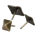 50 Uds clavos decorativos para la cabeza, clavos cuadrados de cabeza grande, uñas de muebles, tachuelas de tapicería de latón antiguo para muebles, 12x18mm