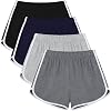 URATOT Paquete de 4 Shorts Deportivos de Algodón para Mujer, para Baile, Yoga y Verano, con Cintura Elástica 2