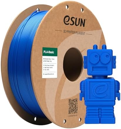 eSUN PLA Basic Filament 1.75mm, 3D Printer Filament High Speed PLA for Fast Printing, 1KG Spool (2.2 LBS) 3D Printing Filament for High Speed 3D Printers, Blue - View 3