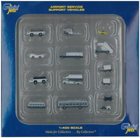 Jets Ground Airport Service Support Vehicles Accessories, 1:400 Scale, 14-Piece