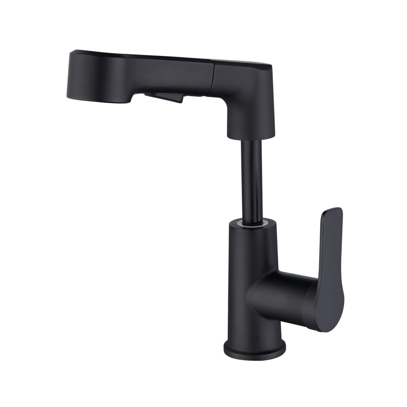 Robinet de lavabo monotrou noir pour simplifier la routine matinale et le soin du visage