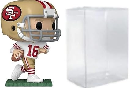 Joe Montana 49ers # 216 Vinyl Figure & Eco Tek Protector Case Bundle Pop! Sports