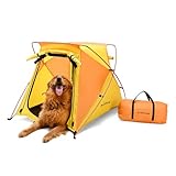 Pawthway Portable Dog Tent for Large Pets up to 100lb or Multiple Pets, Waterproof Dog Tent Outdoor Lightweight with Carrying Bag, Fully Zipped Meshed Door and Window, for Camping, Beach, Backyard