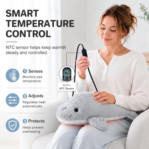 Image of Manatee Heating Pad for Period Cramps USB Power Heated Plush Stuffed Animal