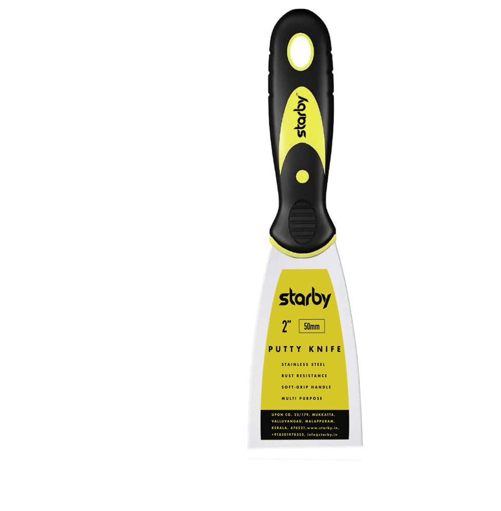 Starby ADVANCED 2 3 4 5 6 8 10 12 14 16 Stainless Steel Putty Knife |Putty Scraper, Tool for Drywall Finishing, Plaster Scraping, Decals, and Wallpaper | Putty Scraper (2 Inch) (B09N9G46B3) Amazon Price History, Amazon Price Tracker
