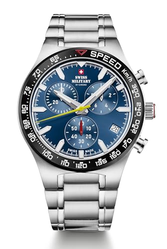Montre chronographe homme Swiss Military SM34115.02 quartz acier argenté