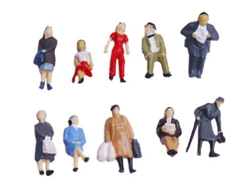 Gold Wing 24pcs HO Scale 1:87 Mix Painted Model Train People Figures