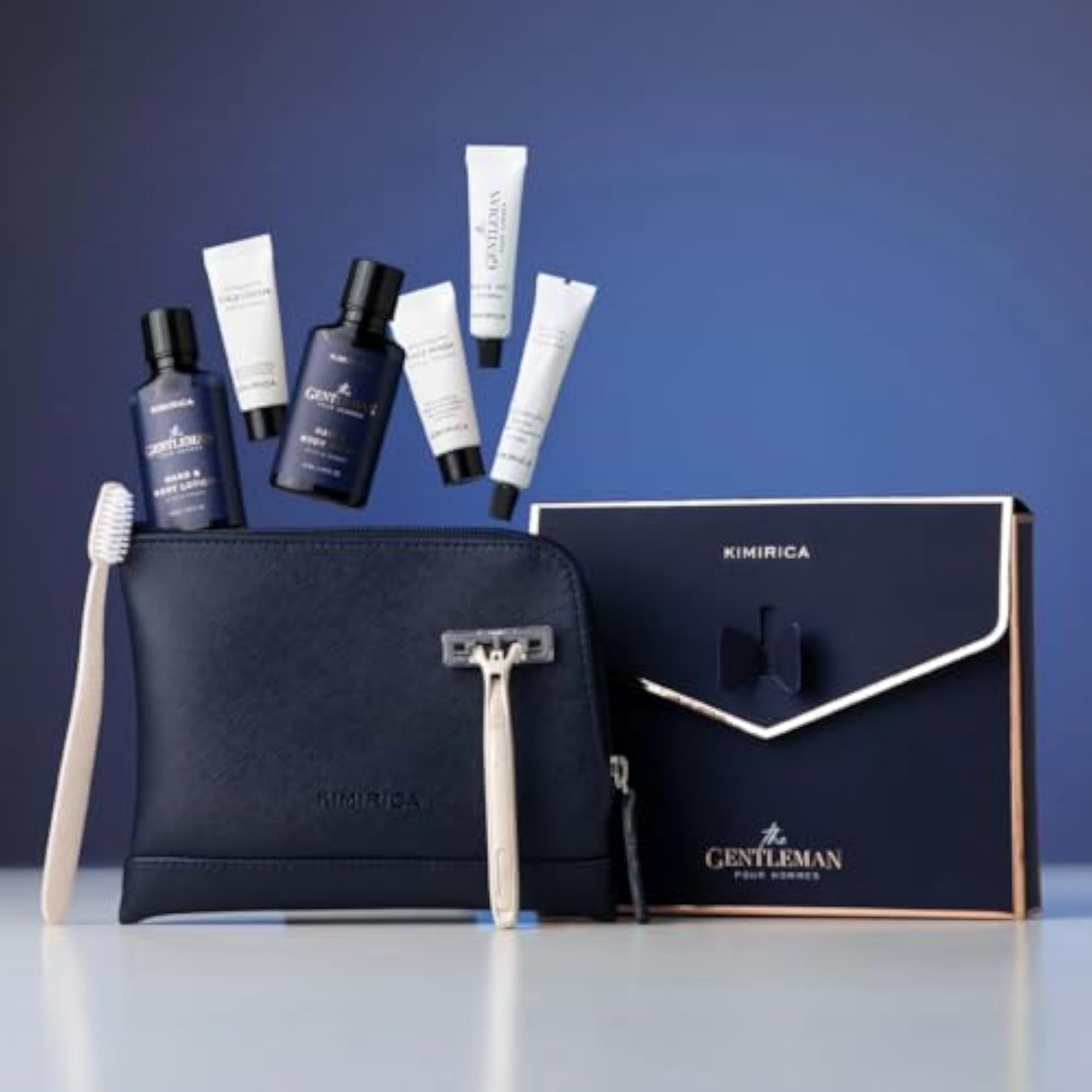 Kimirica Gentlemen Travel Kit Set, 9 Pcs for Men