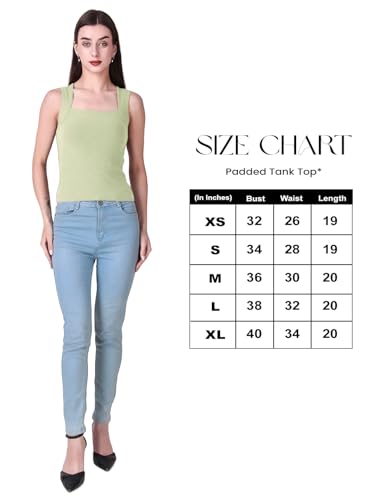 Image of Sizi Women Padded Camisole Workout Top| Tank Top with No Trace,Square Neck Seamless Vest,Elastic Removable Wide Shoulder Strap Camisole