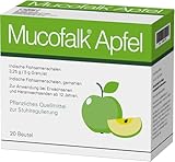 Mucofalk Apfel, hochwertige Flohsamenschalen, Arzneimittel bei Darmbeschwerden wie z.B. chronischer Verstopfung oder unterstützend bei Durchfall, praktische Portionsbeutel, Apfelgeschmack, 20 St