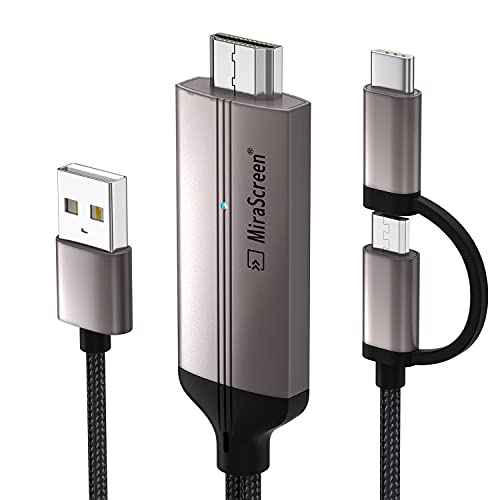 USB C Type C Micro USB to HDMI Cable for Netflix, DRYMOKINI Ultra HD Android to HDMI Adapter, MHL to HDMI Mirroring Cable Adapter Phone Tablet to TV Projector Monitor USB C Type C Micro USB to HDMI Cable for Netflix, DRYMOKINI Ultra HD Android to HDMI Adapter, MHL to HDMI Mirroring Cable Adapter Phone Tablet to TV Projector Monitor