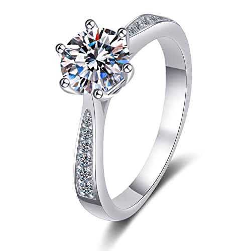 Bague moissanite 2ct en argent pour sublimer vos soirées romantiques