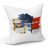 Fabulous Housse de Coussin 40 x 40 cm Mondrian Signature Peinture Peintre Artiste Cubism Abstract De Stijl