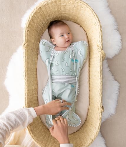 Image of Love To Dream Swaddle UP, Baby Sleep Sack, Twin Zipper for Easy Diaper Changes, Arms UP Position, Hip-Healthy, Lightweight & Breathable, Sleeping Bag, Moderates Ideal Temperature, 1-3M, Eclipse Olive