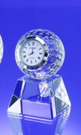 Crystal Golf Ball Clock - 60mm Golf Ball Clock with