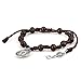 Adjustable Mini Rosary Wooden Beaded Bracelet with Benedictine Medal and Key