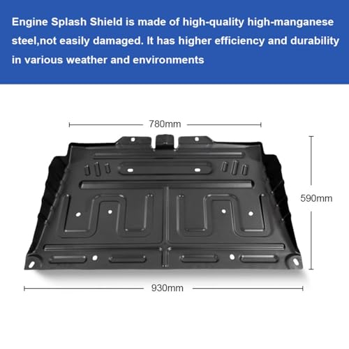 VLAND Front Engine Splash Shield Compatible with 2015-2024 Ford F-150 (Not fit 3.0L Diesel/PowerBoost/Raptor Model) Manganese Steel Underbody Guard Cover Skid Plate Replaces ML3Z-7222-D ML3Z-7222-E by VLAND - Used condition - Image 5