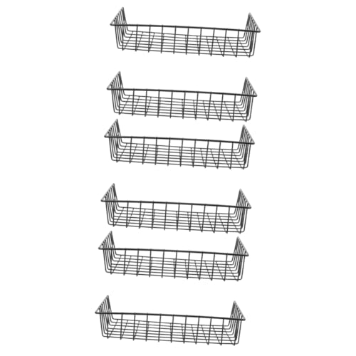 OUNONA 3sets Hanging Wall Baskets Wall Organizer for Peg Saving Storage for Home Office Stylish Design Nail Mounting Easy to Use 2pcs*3