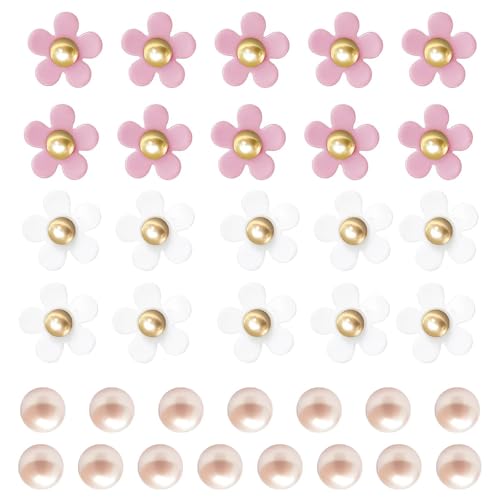 35 Stück Crocs Stecker, Blumen Schuhanstecker für Crocs Anstecker Pins Schuh Charms Abnehmbar Schuhanhänger für Mädchen Frauen Kinder
