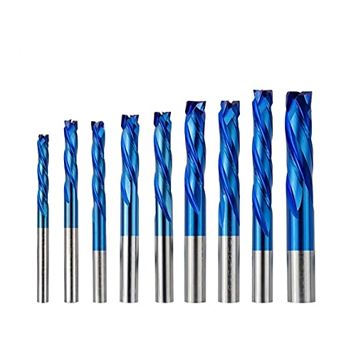 Fraise en carbure nano bleu pour éliminer le collage d'aluminium sur fraiseuse CNC